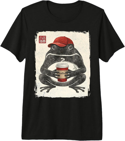 Frog Drinking Coffee graphic