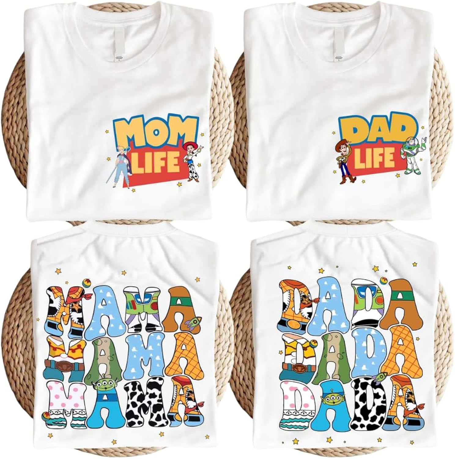 Cartoon Theme Mom & Dad Shirt, Mom Life Dad Life Matching Tee, Mother's Day Shirt, Shirt