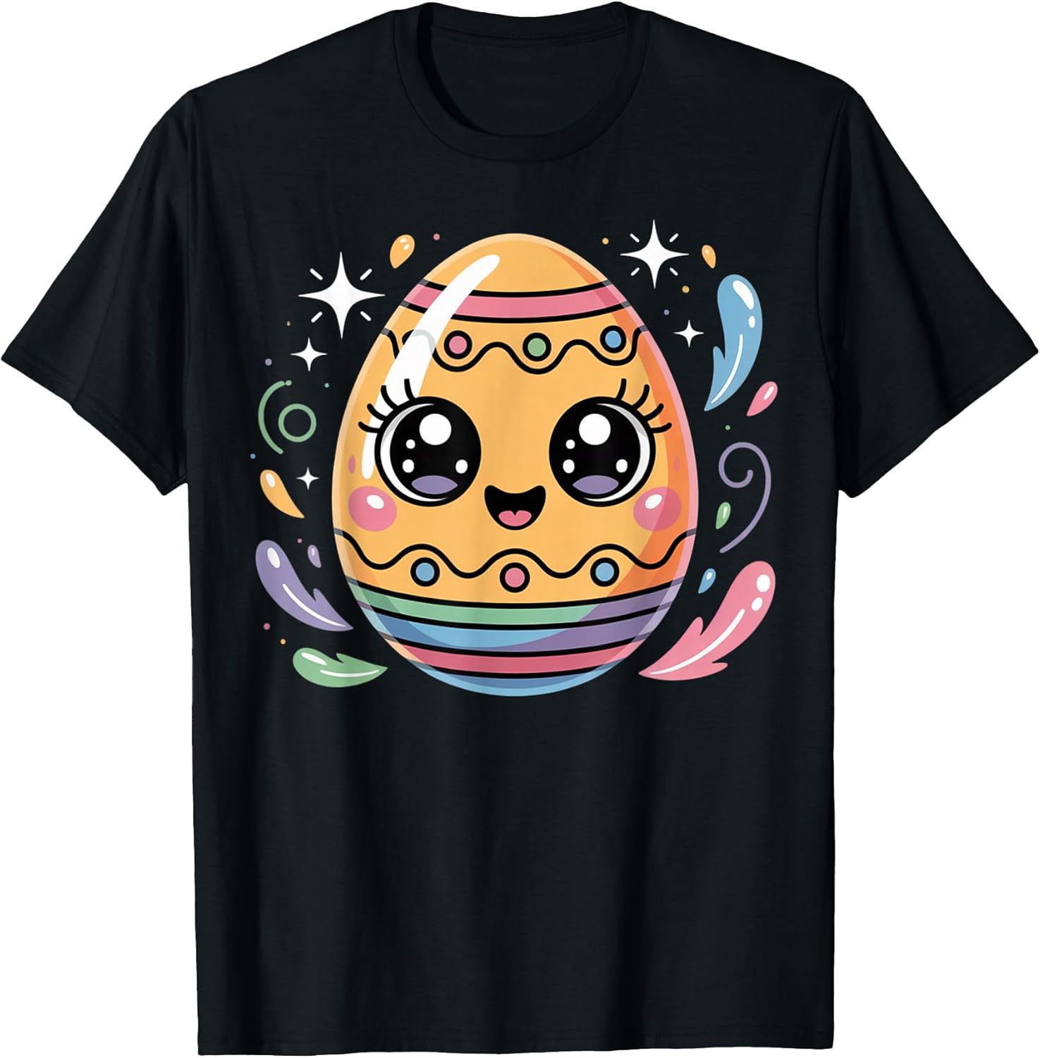 Cute Pastel Easter Egg Kawaii Illustration T-Shirt