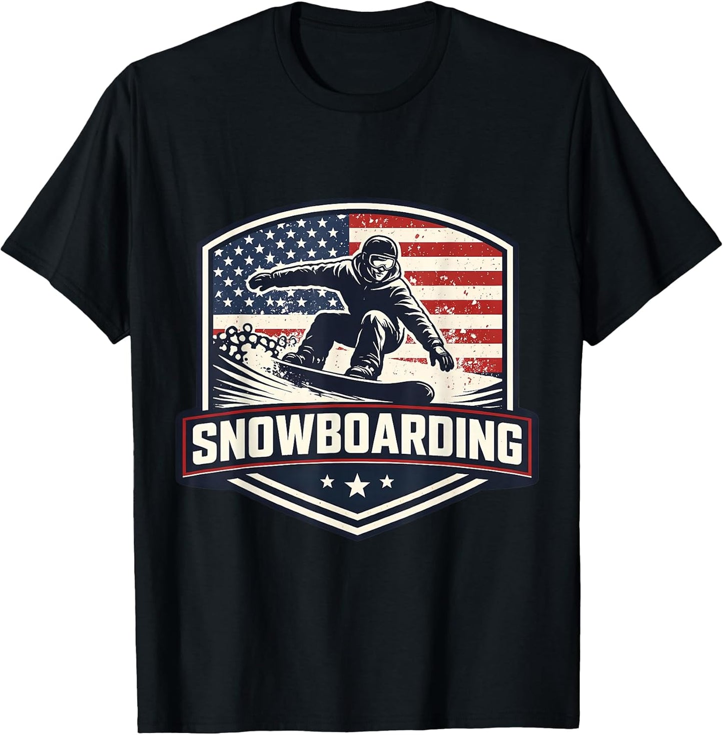 American Snowboarding USA Flag Snowboard Merch