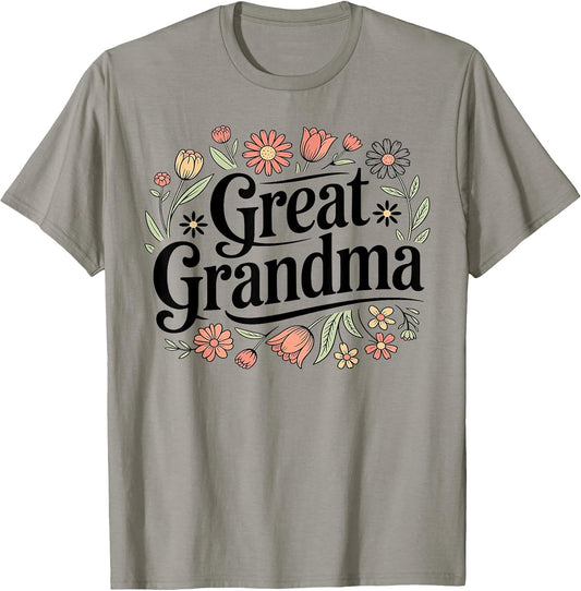 Wildflowers Great Grandma Floral Mother's Day Great Grandma T-Shirt
