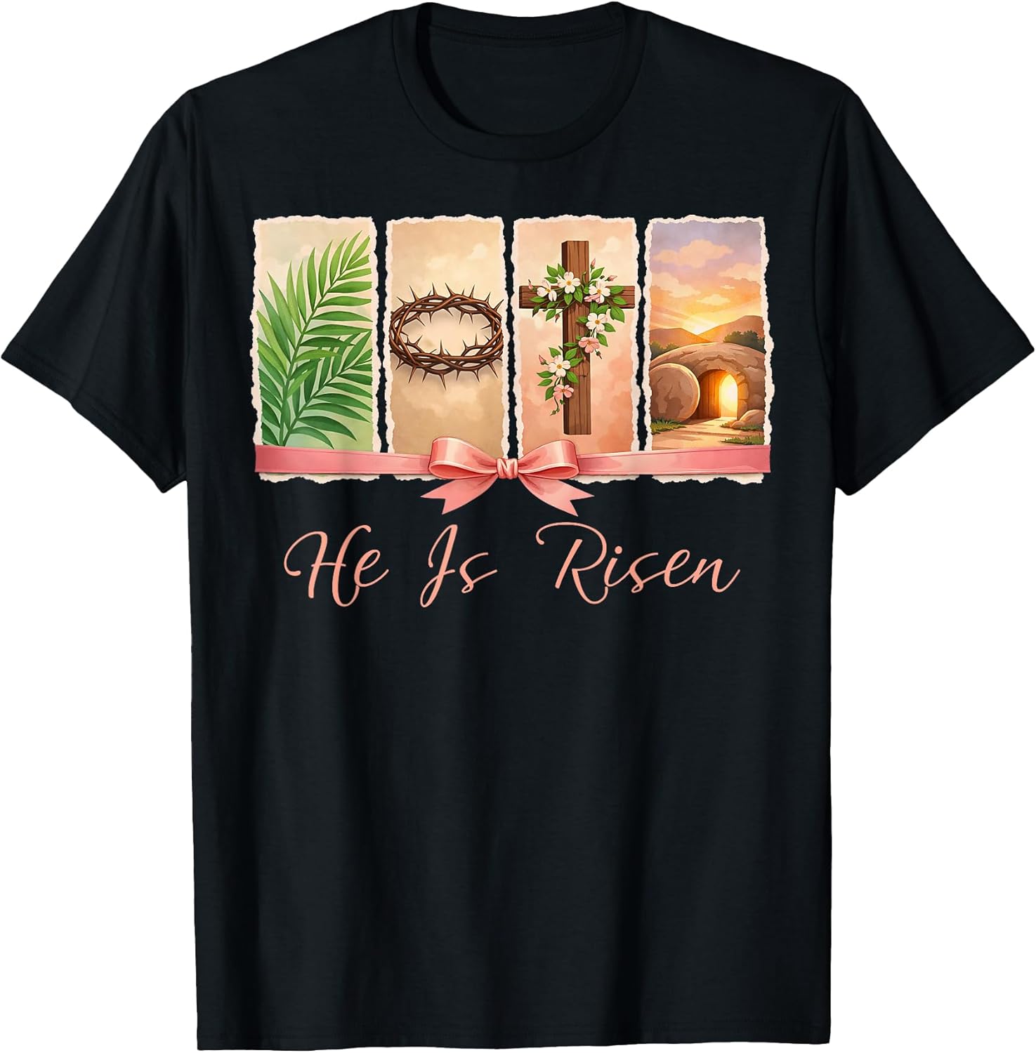He is Risen Easter Christian Jesus Cross Resurrection T-Shirt