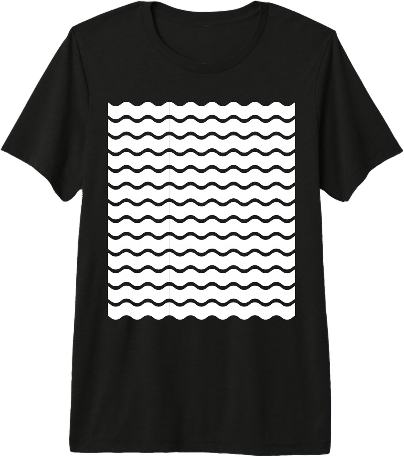Minimalist Black and White Wavy Lines Pattern