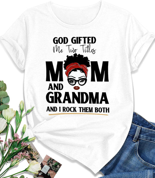 Mama Tshirt for Women Cute Mom Mother's Day Graphic T Shirts Boho Casual Grandma Tee Tops