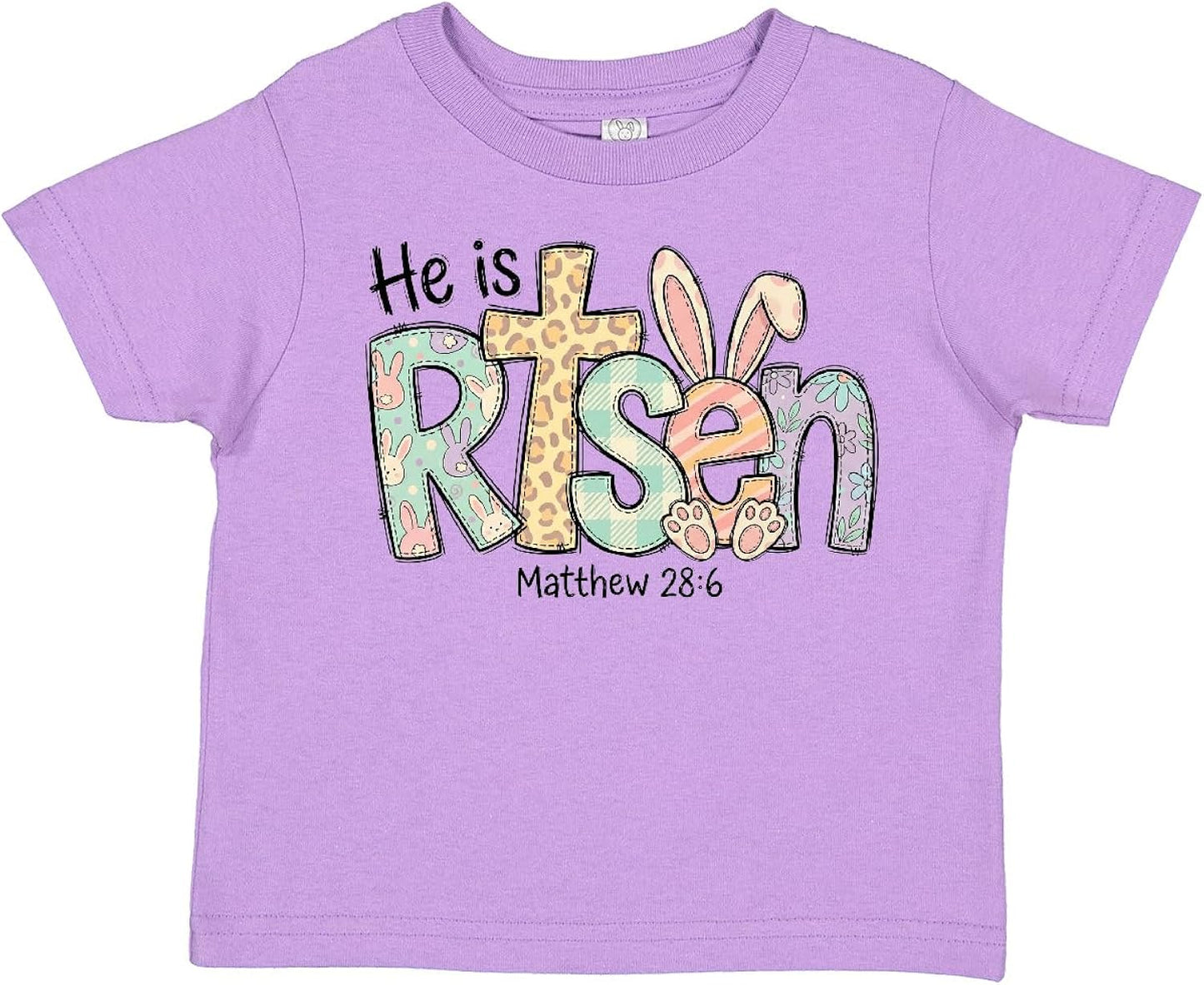He is Risen Easter Bunny Cross Toddler T-Shirt