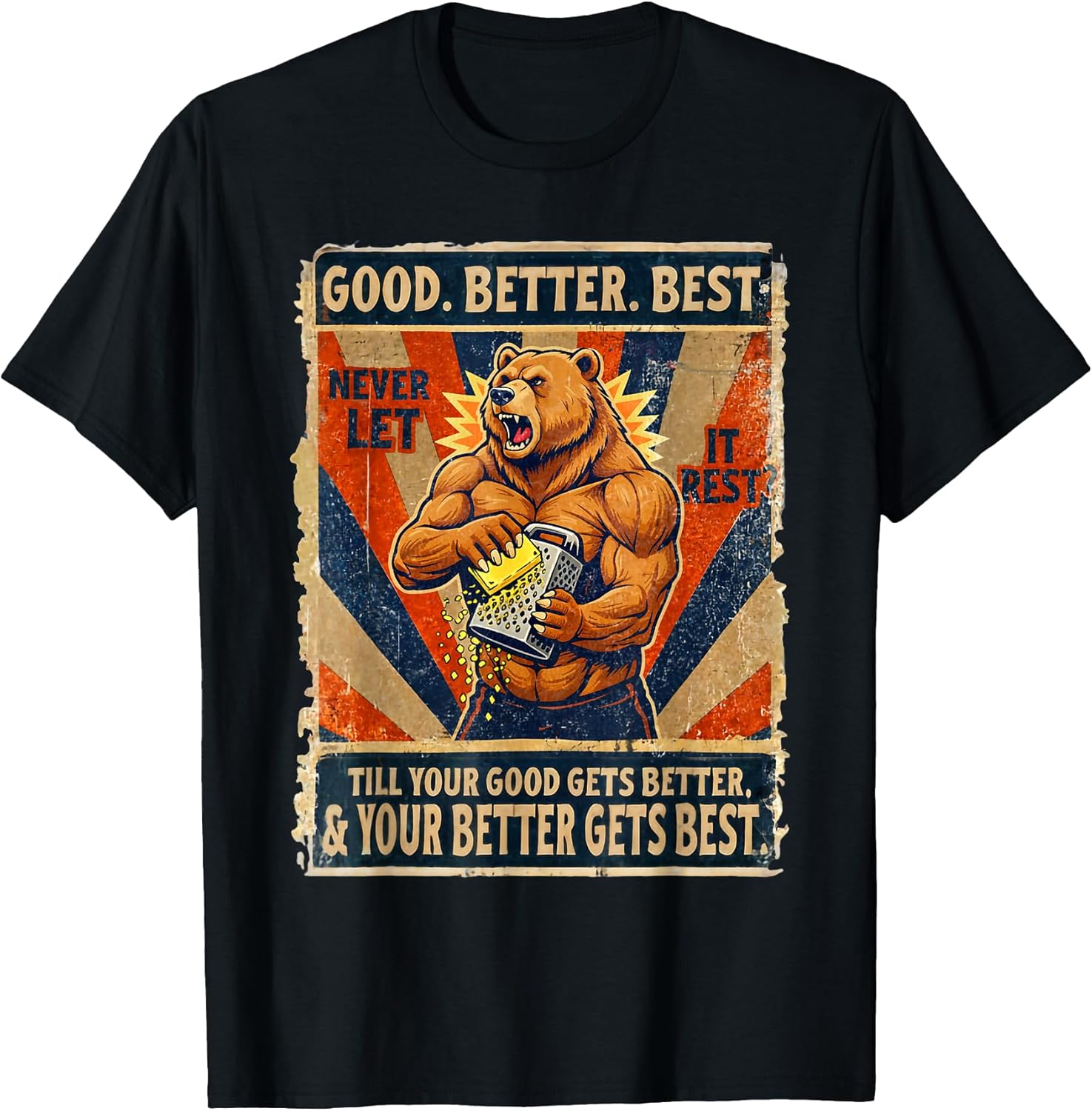 Funny Angry Bear Grating Cheese