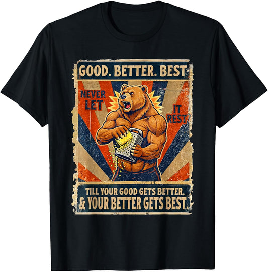 Funny Angry Bear Grating Cheese