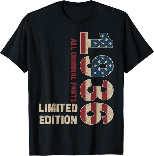 Vintage Birthday American Flag Men Women