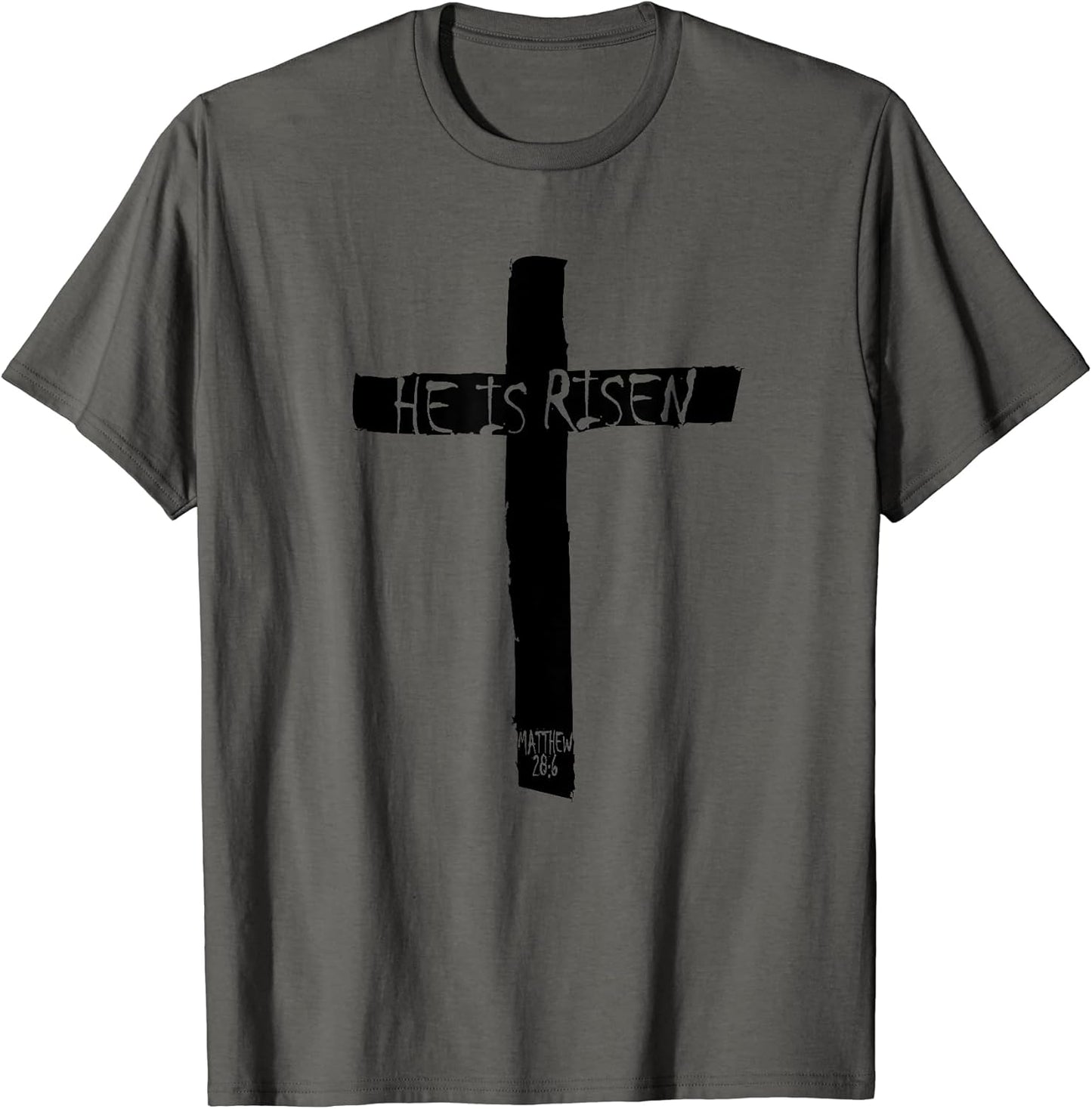 Easter He Is Risen Indeed Matthew 28 6 Christian Cross T-Shirt