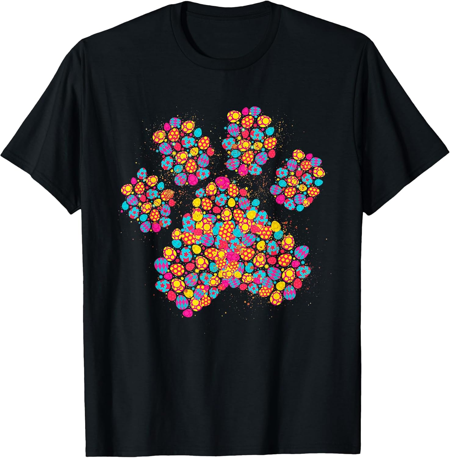 Colorful Egg Dog Paw Easter Christian Festival
