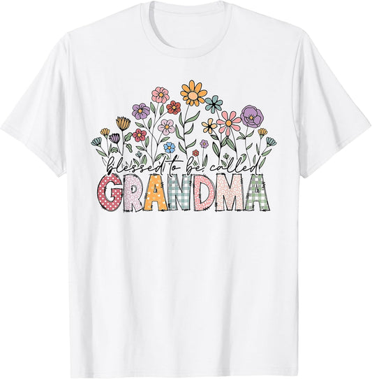 Blessed To Be Called Grandma Floral Mother's Day T-Shirt