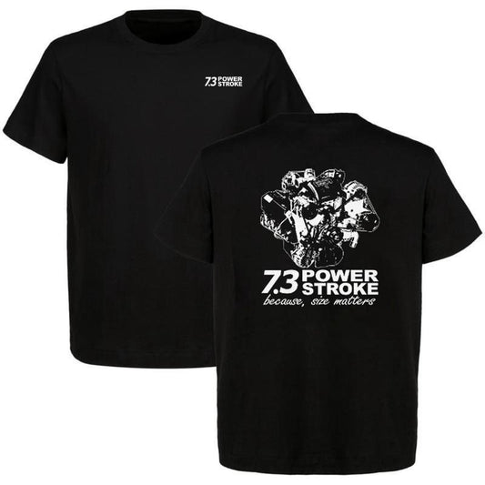 73 Power 2-sided Shirt Car Parts Shirt 90s Styled Ford Shirt Mens Cotton, Menswear Car Parts Short Sleeve Hoodie, Sweatshirt