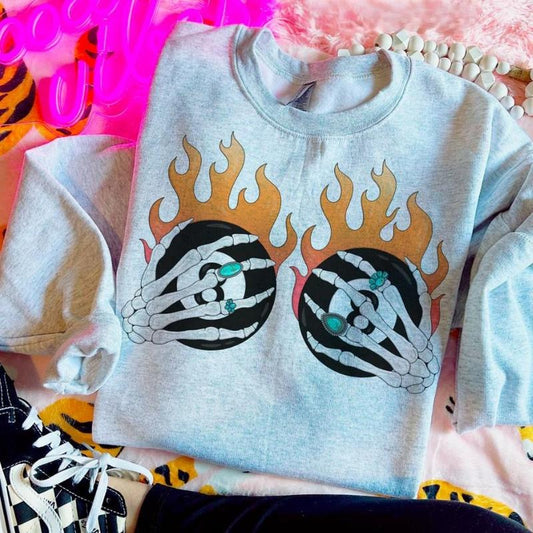 8 Balls Of Fire Sweatshirt, vintage crewneck sweatshirts, western outfit women, cowgirl outfits, western clothing stuff...