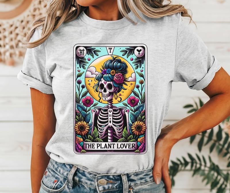 #807 - The Plant Lover Tarot Card Design - Print Unisex Crew neck Tee T-shirt Hoodie, Sweatshirt | WearSparks.com