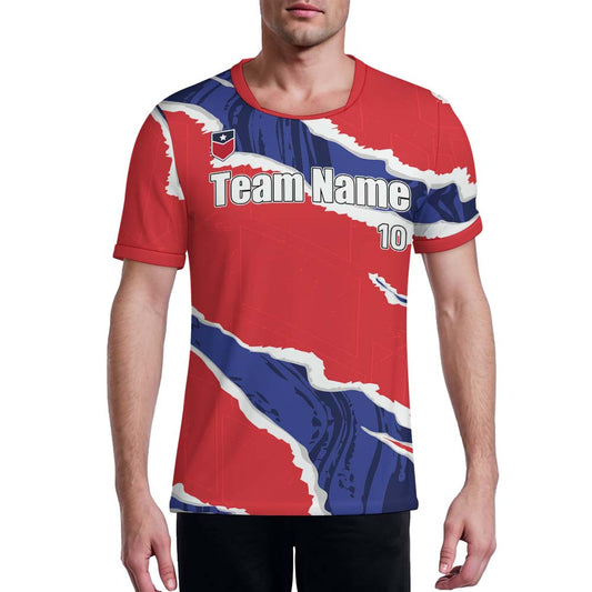 180gsm Men's Ice Silk U-neck Football Jersey(All-Over Printing) S - 6XL From $ 6.6