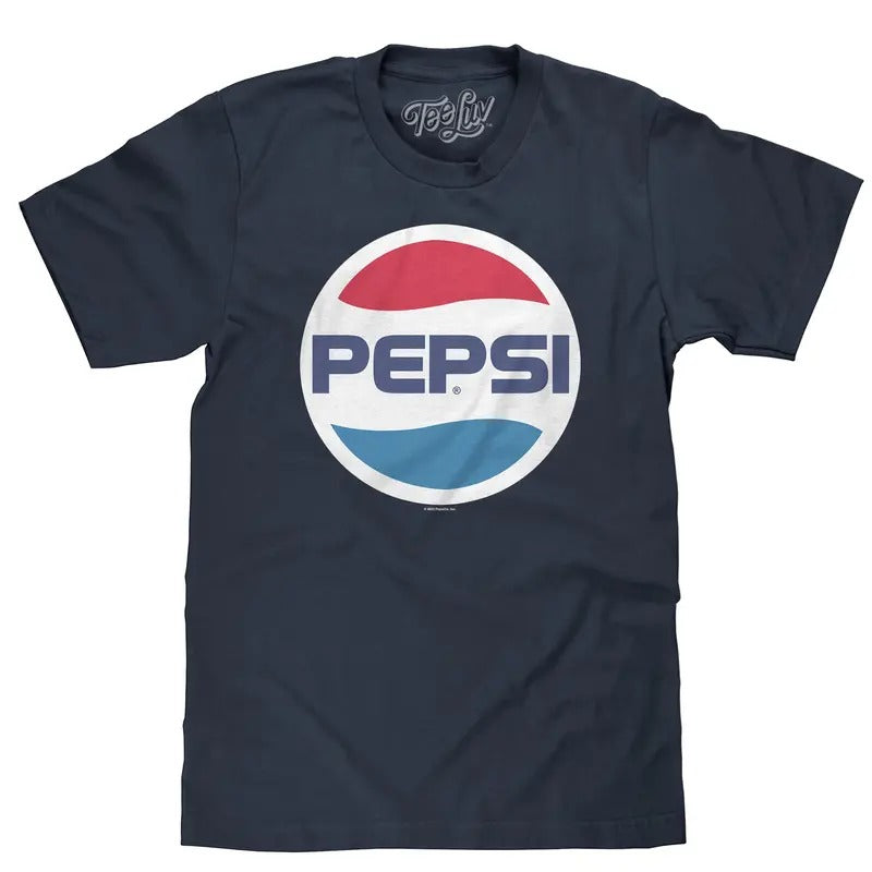 80s Pepsi Logo T-Shirt - Navy Blue Hoodie, Sweatshirt | WearSparks.com