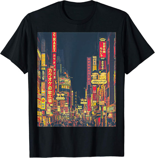 Vintage Anime Japanese Style Manga Tokyo Streets