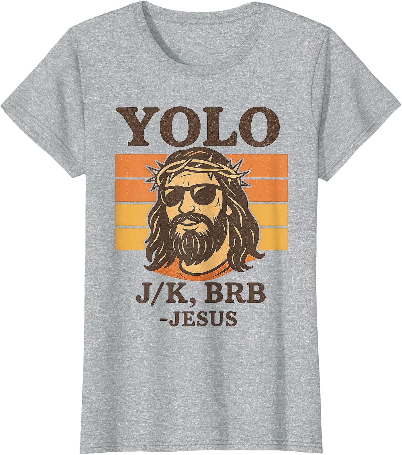 Funny Jesus YOLO JK BRB Retro Christian Easter Gifts T-Shirt