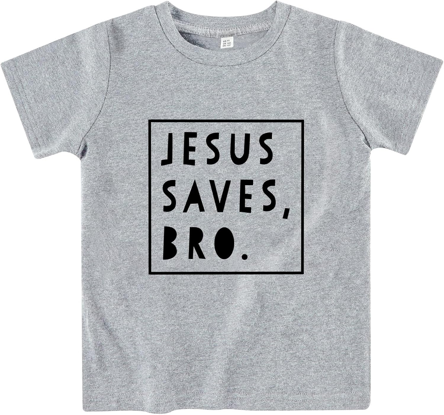 Toddler Boys Gilrs God Says I Am Shirts Kids Religion Jesus Truck Construction Vehicle Bow Short Sleeves Tops 2-7 Years