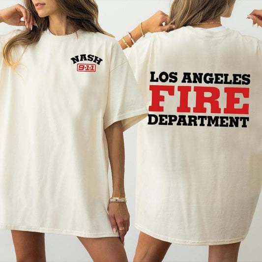 9-1-1 TV Show LAFD Crewneck Sweatshirt,Los Angeles Fire Department Fan Tee Hoodie | WearSparks.com