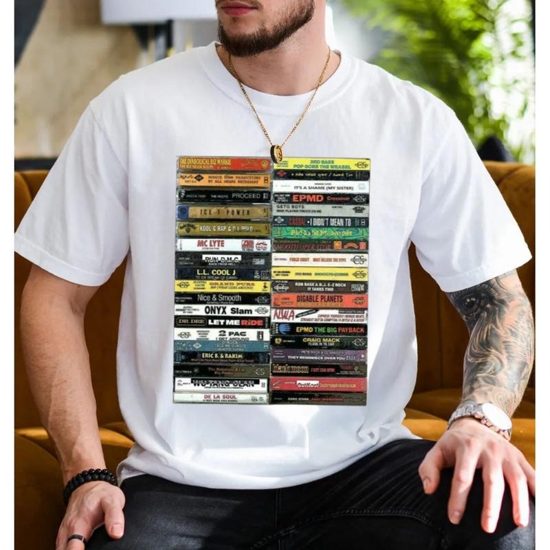 90's Hip Hop Cassette Tapes, Mix Tapes Mixtape Shirt, Hip Hop Rap Shirt, 90s Music Tee, Unisex Short Sleeve Tee Hoodie,...