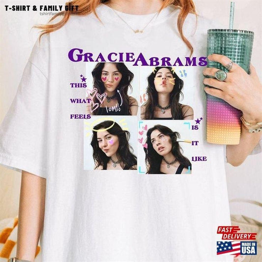 90s Gracie Abrams Album Shirt, This Is What It Feels Like Music Merch Hoodie, Sweatshirt | WearSparks.com