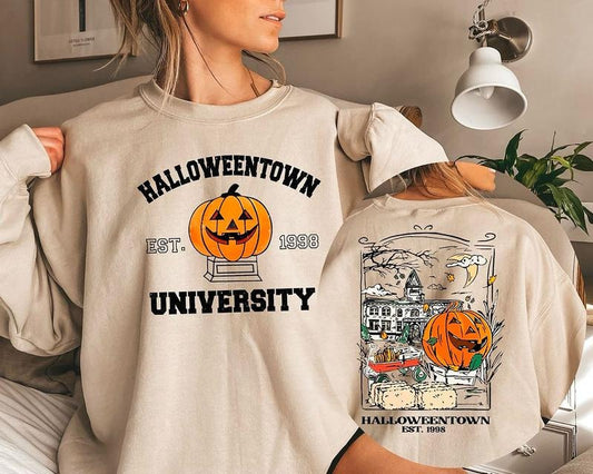 90s Halloweentown University Sweatshirt, Halloweentown Shirt, Halloween Town Hoodie, Retro Halloween Sweatshirt, Spooky...