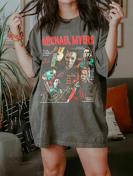 90s Michael Myers Shirt, Retro Horror Movie Sweatshirt, Vintage Summerween T-Shirt, Retro Horror Film Club Tee, Vintage...