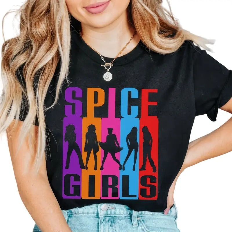 90s Nostalgia Spice Girls T-Shirt Collection Hoodie, Sweatshirt | WearSparks.com