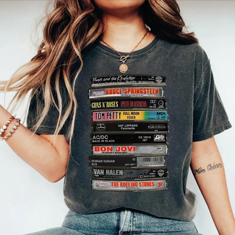 90s Rock Cassettes Tape T-shirt, Hoodie, Sweatshirt | WearSparks.com