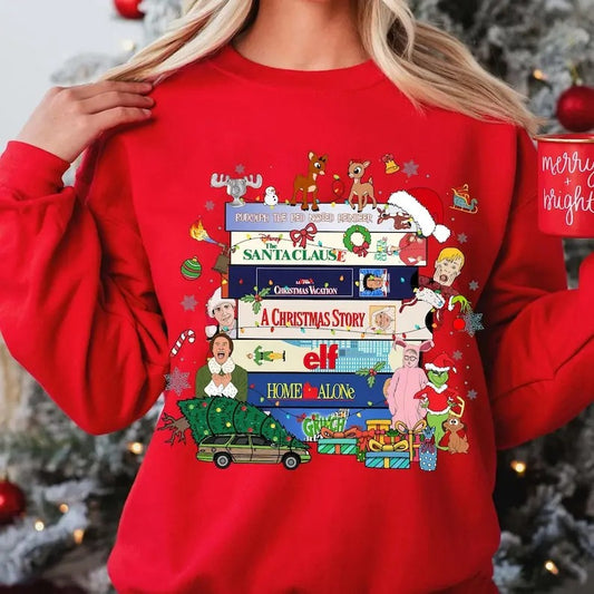 90s Style Christmas Sweatshirt, Christmas Sweatshirt, VHS Tapes , Christmas Movies VHS Shirt, 90s Christmas Shirt, Funny...