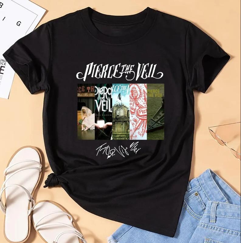 90s Vintage Pierceeeee Rock Band Shirt, 2025 The Veilll Fan Tee Hoodie, Sweatshirt | WearSparks.com