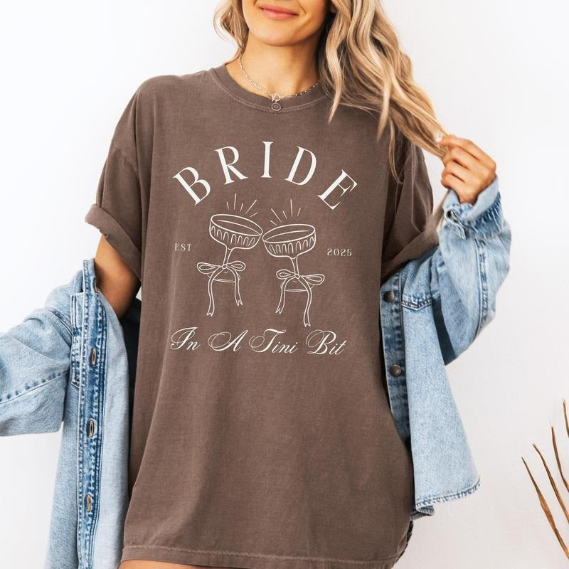 A Bride In A Tini Bit Shirt Espresso Martini Themed Bachelorette Party Espresso Martini Bride Shirt Espresso Martini...