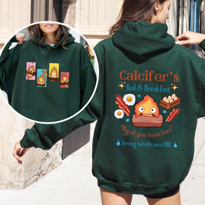 A Heart's A Heavy Burden 2 Sided Hoodie Ver 2, Sweatshirt, Tshirt, Howls Moving Castle Shirt, Studio Ghibli,...
