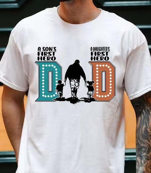 A Sons First Hero A Daughters First Love T Shirt Hoodie Sweater , Dad Definition , Daddy Hero, New Dad , Dad Gift,Best...