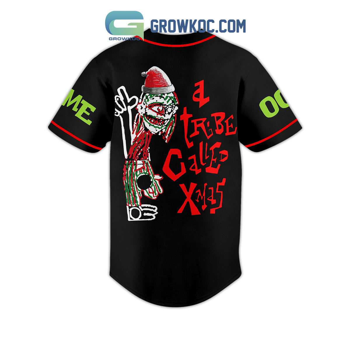 A Tribe Called Quest ATCQ A Tribe Called Xmas Christmas Winter Holiday Custom Name Number Personalized Baseball Jersey