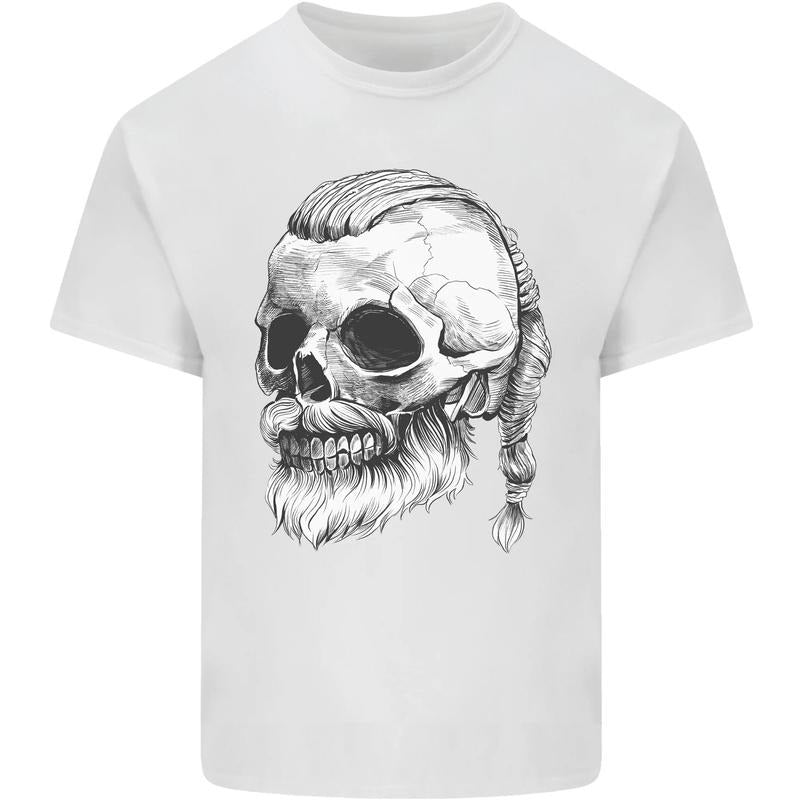 A Viking Skull Mens Cotton T-Shirt Tee Top Made in USA Hoodie, Sweatshirt | WearSparks.com