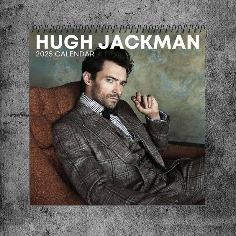 A Year Of Hugh Jackman Calendar 2025 - Hugh Jackman Fan Home Decor, Office Decor - New Year Fan Gift, Unique Holiday Gift...