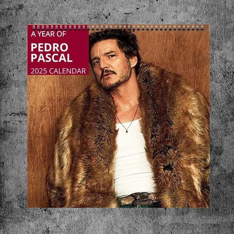 A Year Of Pedro Pascal Calendar 2025 - Daddy Pedro Pascal |  Home Decor, Office Decor - New Year Fan Gift, Unique Holiday...