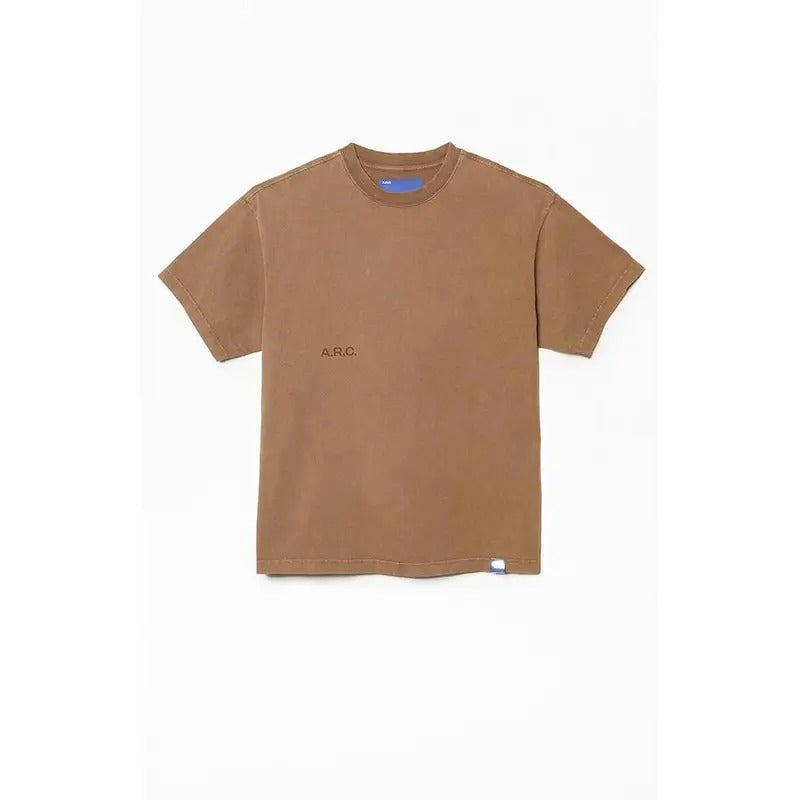 A.R.C. Men's Brown Vintage Wash Heavyweight Oversized T-Shirt Hoodie, Sweatshirt | WearSparks.com