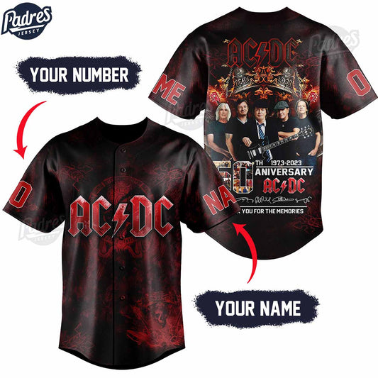 ACDC Anniversary Custom Baseball Jersey Style - Padres Jersey Oasis: Elevate Your Baseball Style Game T-Shirts,... (Image 1)