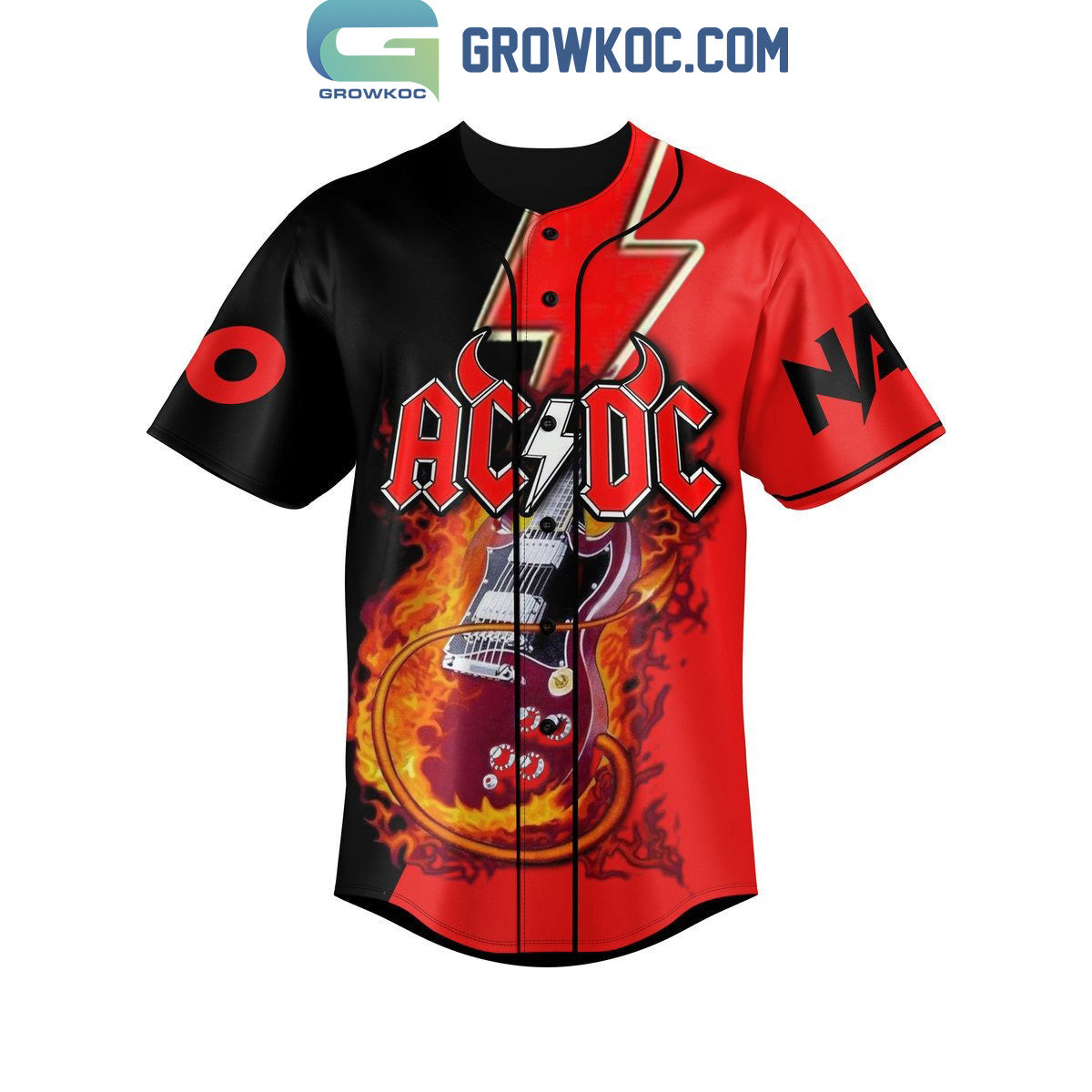 ACDC Hells Bells It’s A Long Way To The Top Personalized Baseball Jersey
