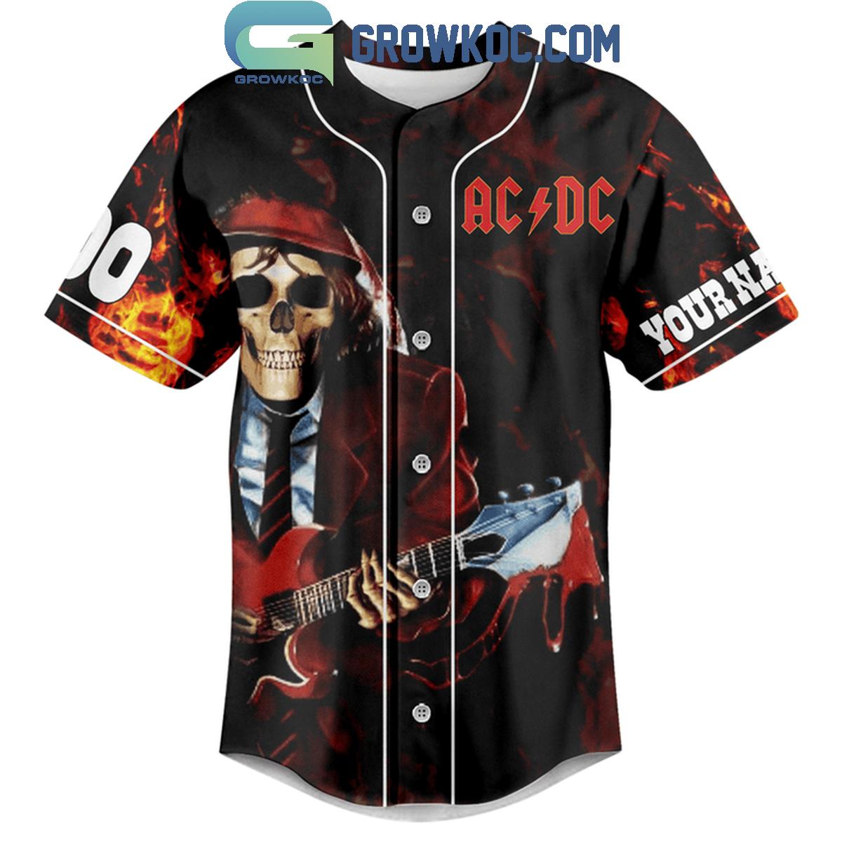 ACDC High Voltage Never Too Old To Rocks Personalized Baseball Jersey