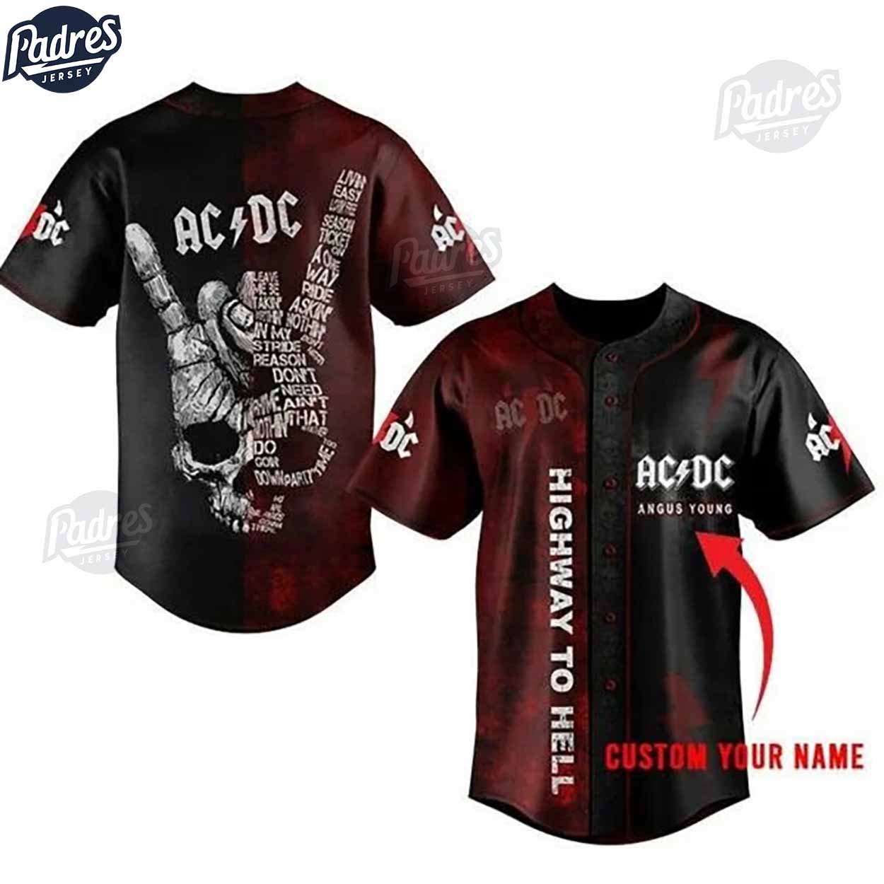 ACDC Highway To Hell Custom Baseball Jersey - Padres Jersey Oasis: Elevate Your Baseball Style Game T-Shirts, Hoodie,...