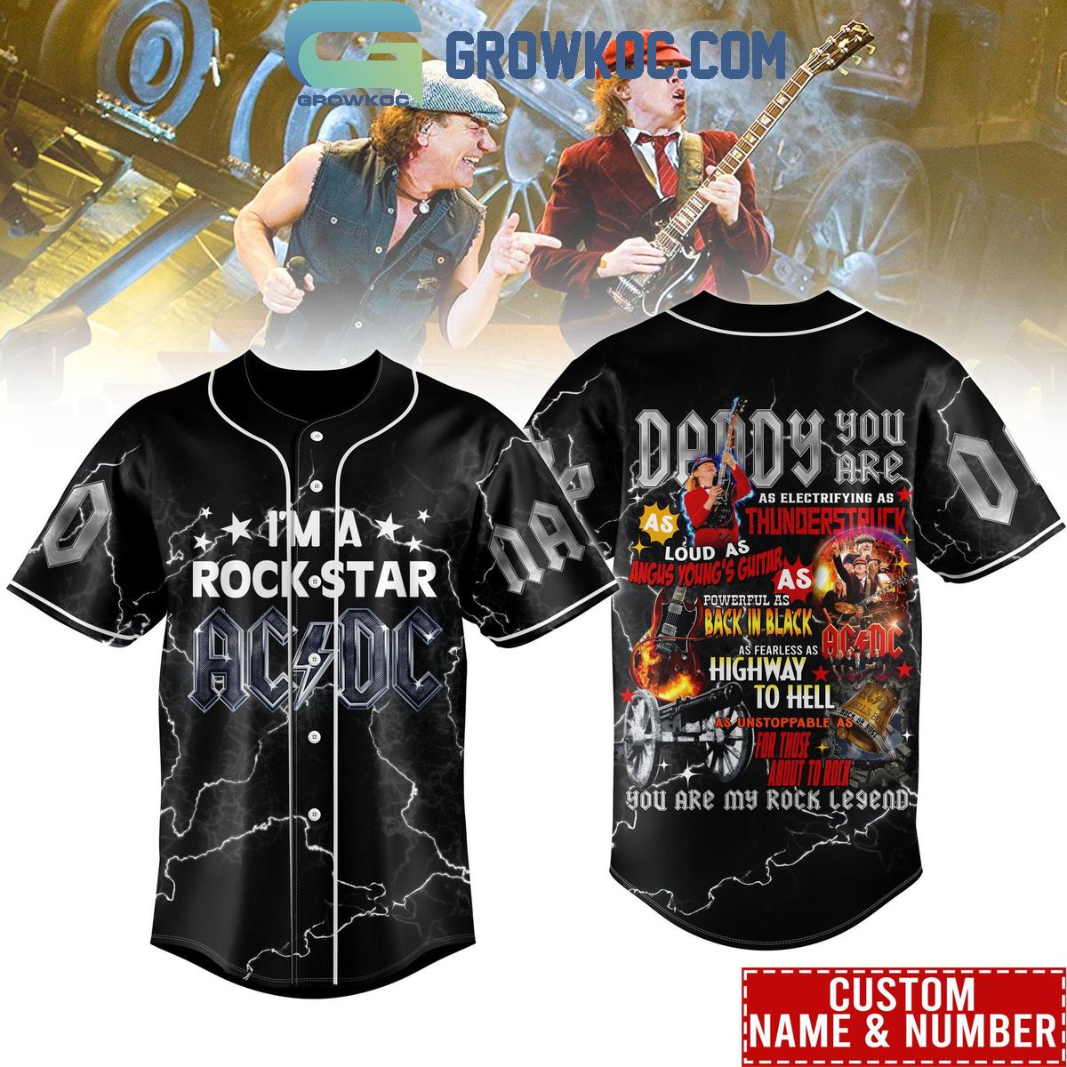 ACDC I’m A Rock Star Father’s Day Personalized Baseball Jersey