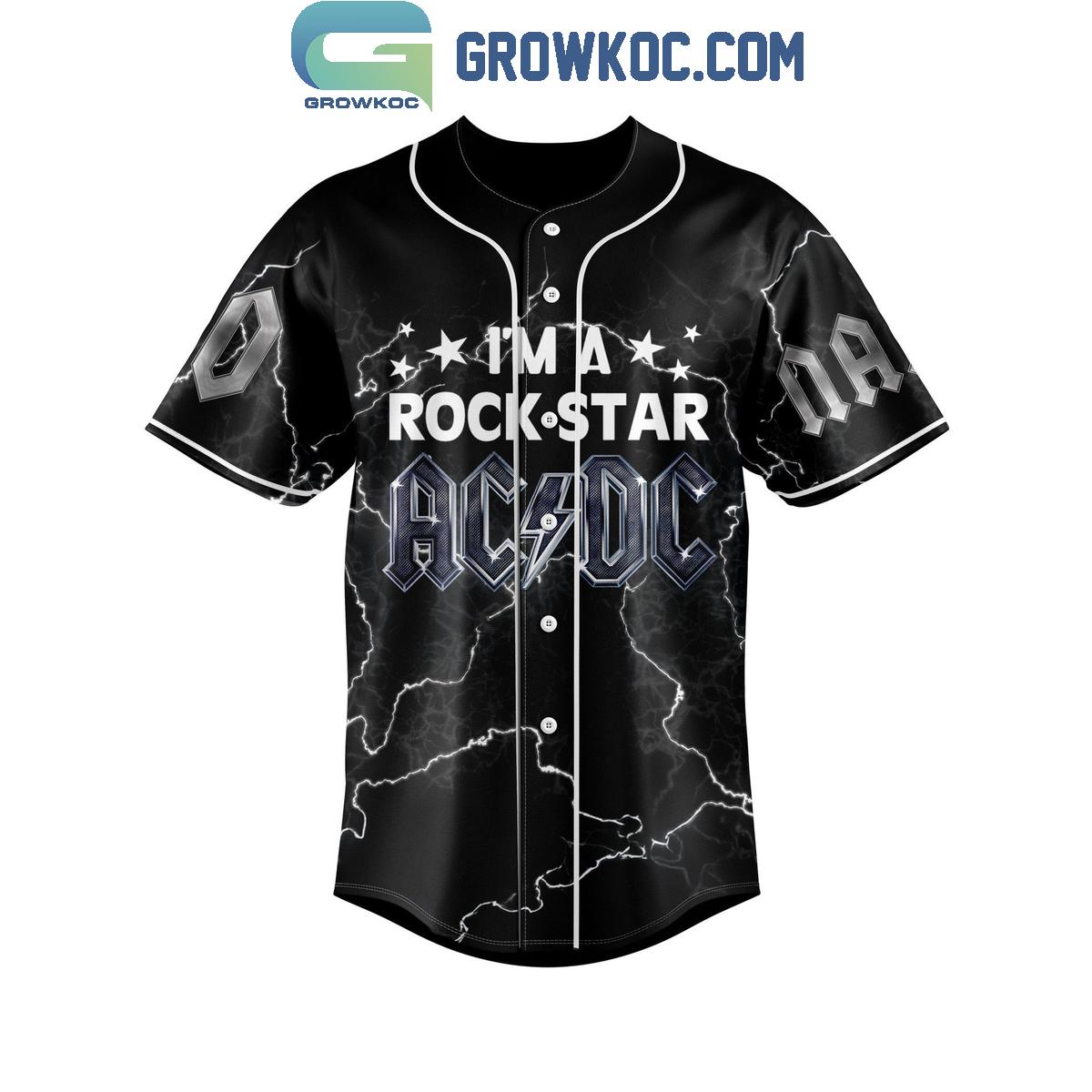ACDC I’m A Rock Star Father’s Day Personalized Baseball Jersey