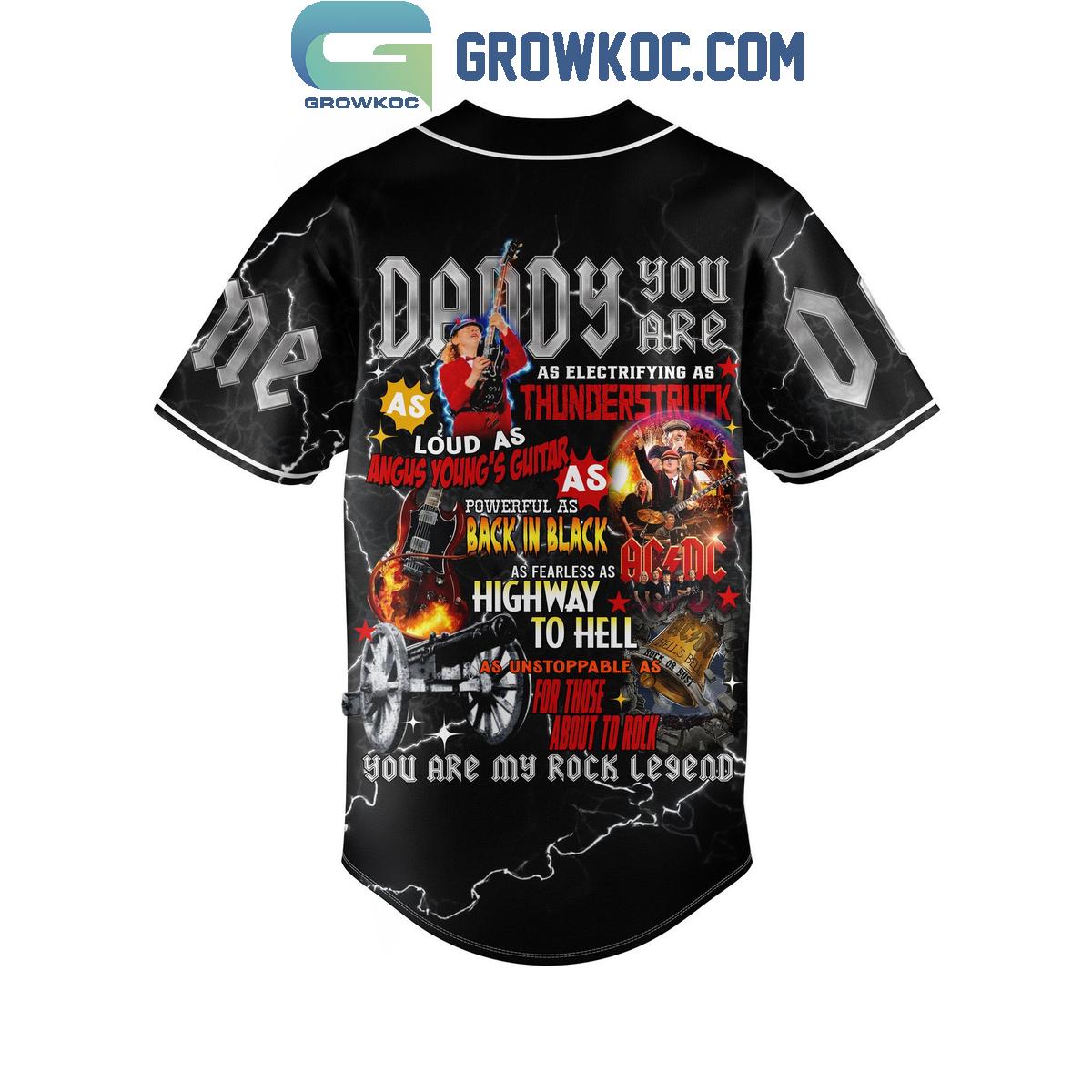 ACDC I’m A Rock Star Father’s Day Personalized Baseball Jersey