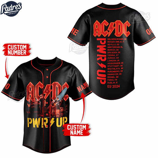 ACDC PWR UP Custom Baseball Jersey - Padres Jersey Oasis: Elevate Your Baseball Style Game T-Shirts, Hoodie,... (Image 1)
