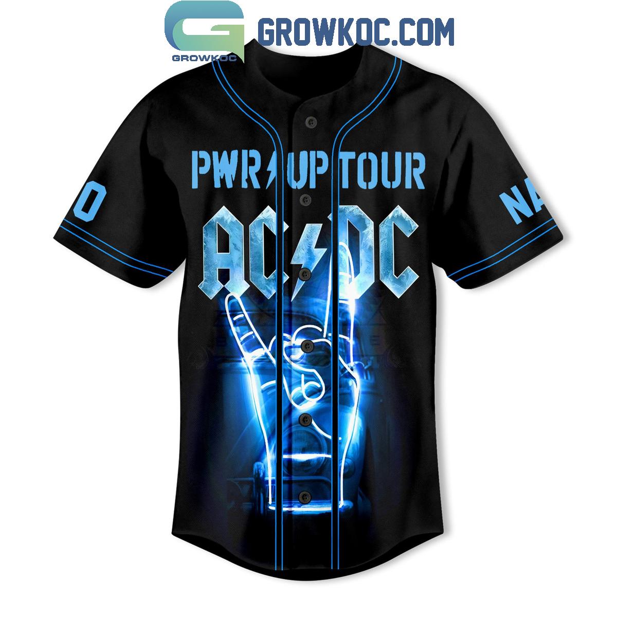ACDC PWR Up Tour 2025 Personalized Baseball Jersey