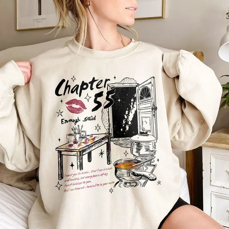 ACOMAF Chapter 55 Sweatshirt, Enough Talk ACOTAR Series Crewneck For Fan, Feyre And Rhysand Night Court Shirt, Bookish...